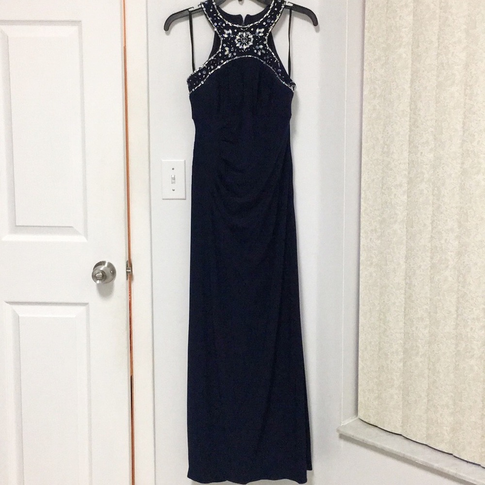 Navy blue Prom dress. From Macy’s, size 10. - Picture 2 of 4